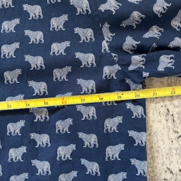 🧡3/15 Ted Baker Navy SS Geo Tiger Print Shirt Men's 4 - Picture 7 of 10